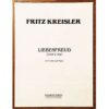 Fritz KREISLER Liebesfreud (Love's Joy) for Violin & Piano sheet music CARL FISCHER F1031