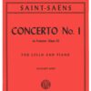 Saint-Saens, Camille - Concerto No 1 in A Minor Op 33 - for Cello and Piano - edited by Rose - International Music Company   IMC No1212